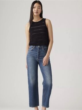 Levi's Jeans Ribcage Straight-Leg Ankle High Rise Blue women’s size 30